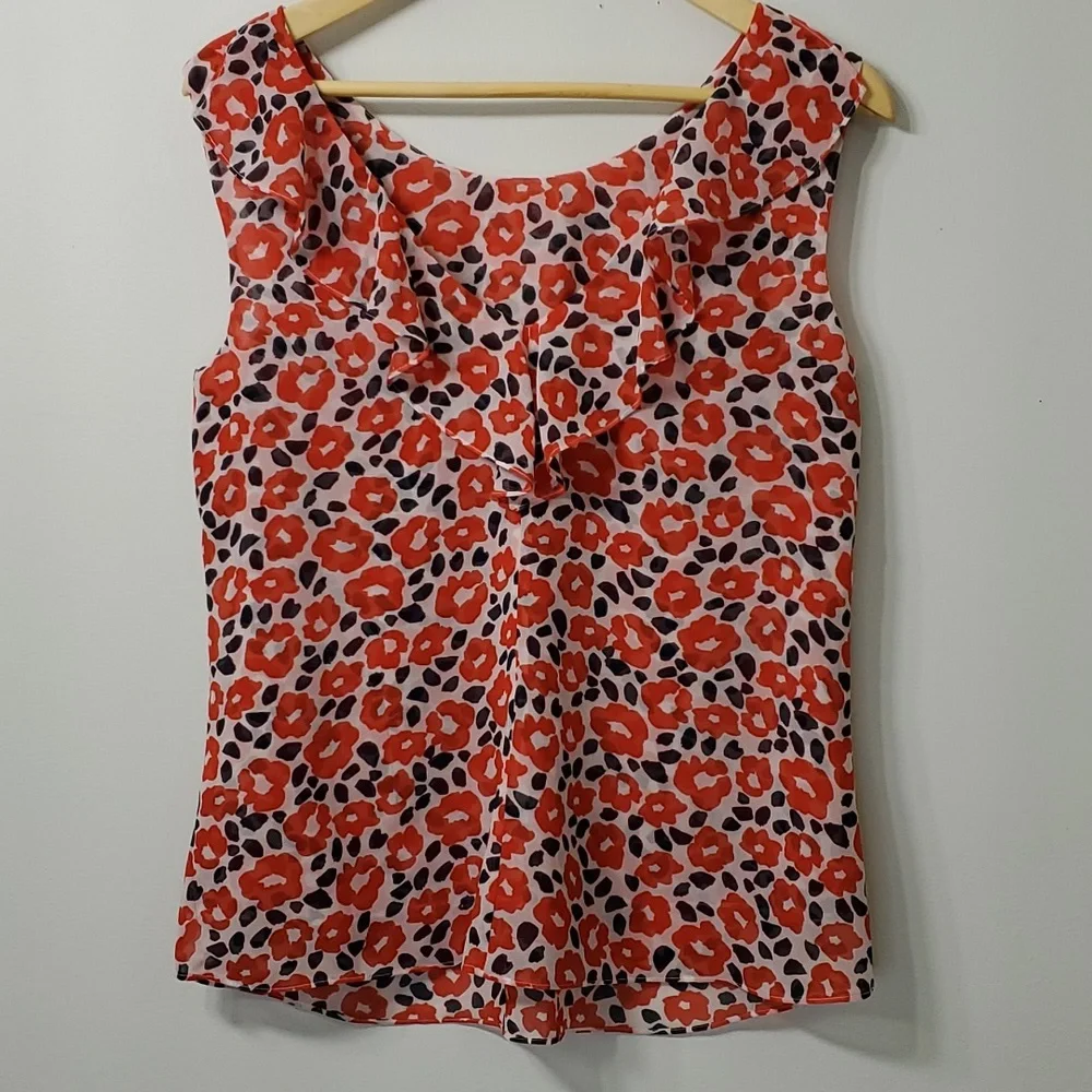 CAbi | Flipside Reversible Ruffle Tank Top | Small - Picture 1 of 7